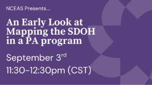 lists date and title of webinar